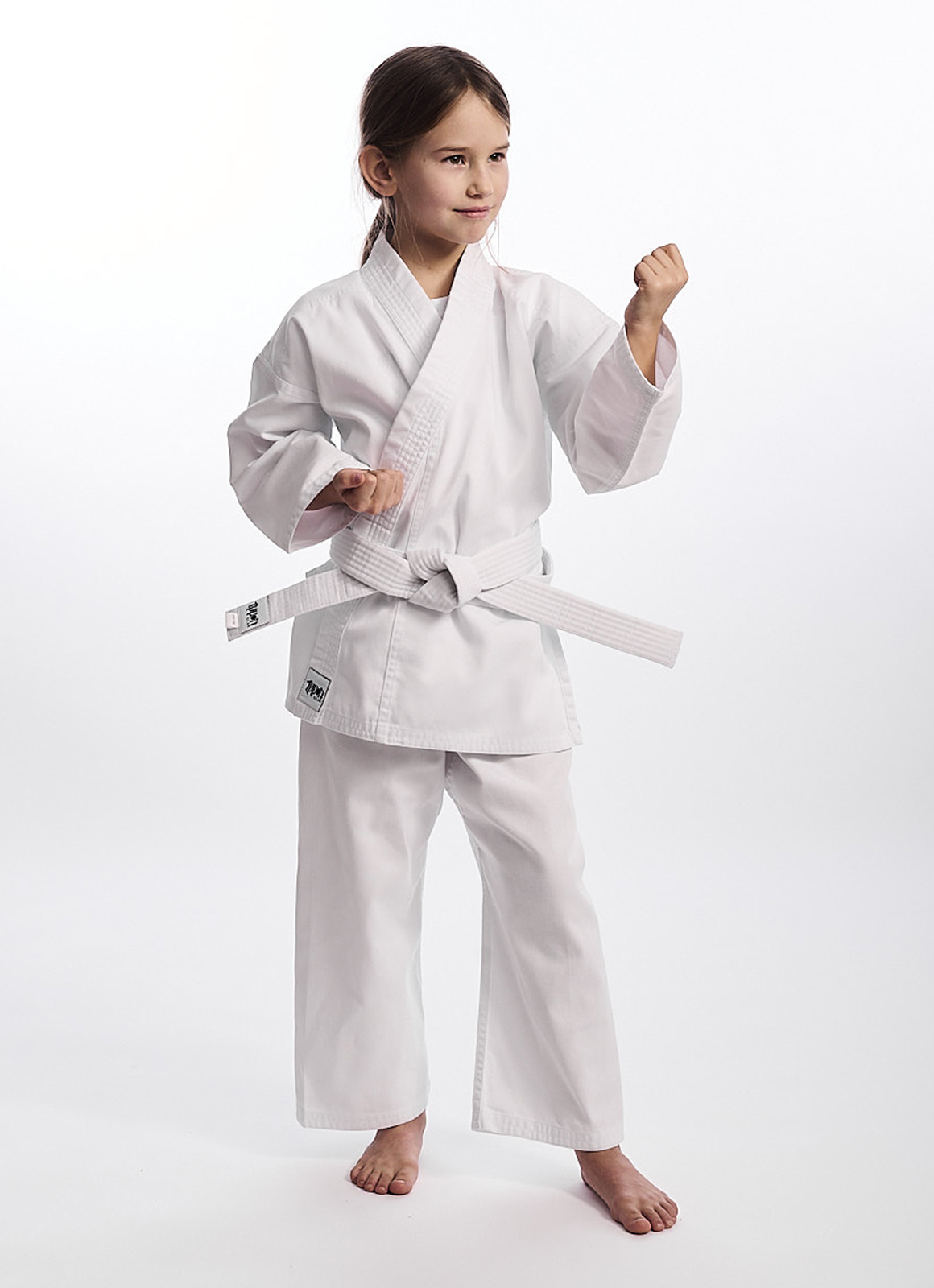 Blanc densité de Tissu Ippon Gear Club Kimono de karaté pour débutant avec Ceinture Lacets I 220 g/m² 8 oz 