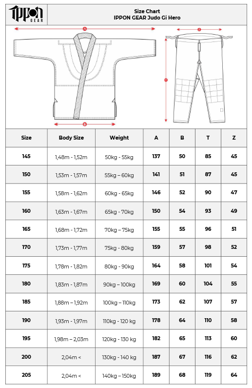 Fuji Bjj Belt Size Chart